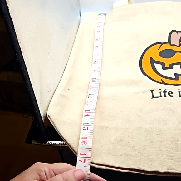 LIFE IS GOOD tote bag with Jack O'lantern - Picture 9 of 11
